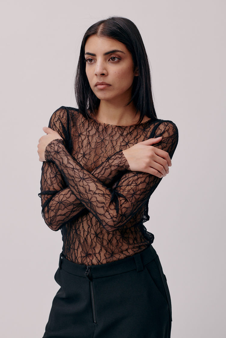 Hofmann Copenhagen Karen Lace Top - Black
