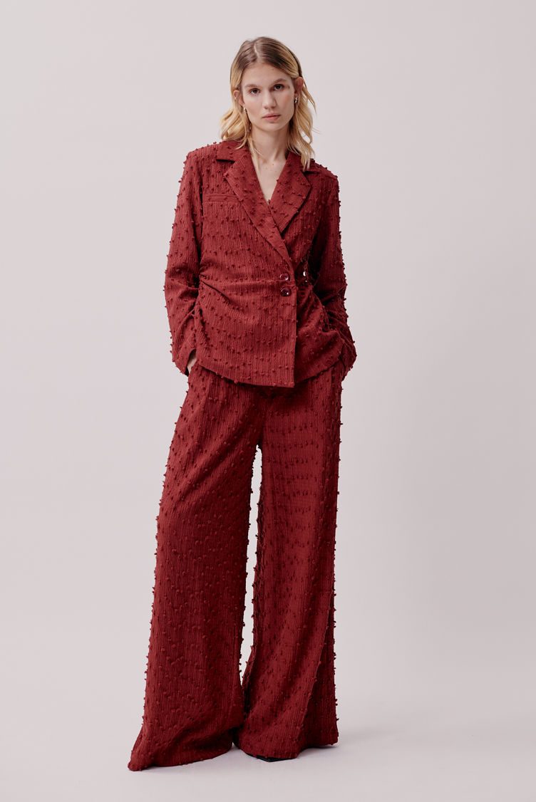 Hofmann Copenhagen Lori Blazer - Mahogany STRETCH FRINGE